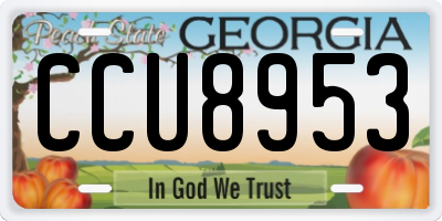 GA license plate CCU8953