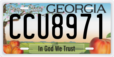 GA license plate CCU8971