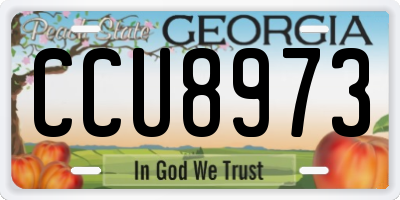GA license plate CCU8973