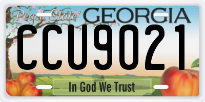 GA license plate CCU9021