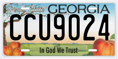 GA license plate CCU9024