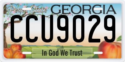 GA license plate CCU9029