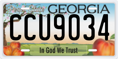 GA license plate CCU9034