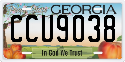 GA license plate CCU9038