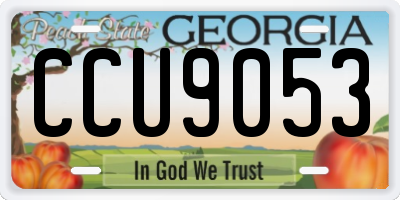 GA license plate CCU9053