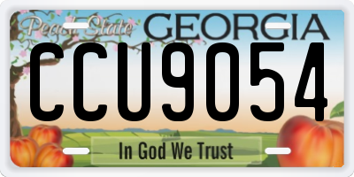 GA license plate CCU9054