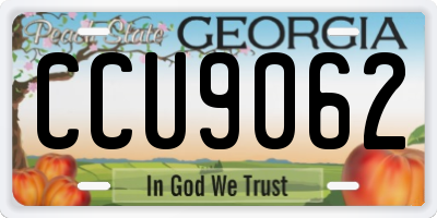 GA license plate CCU9062