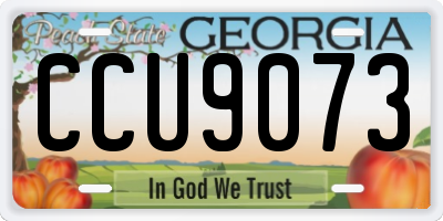 GA license plate CCU9073