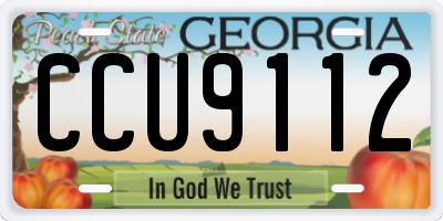 GA license plate CCU9112