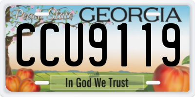 GA license plate CCU9119
