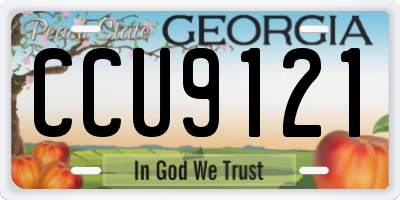 GA license plate CCU9121