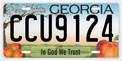 GA license plate CCU9124