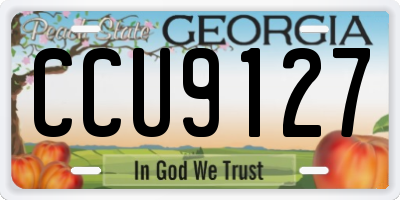 GA license plate CCU9127