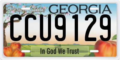 GA license plate CCU9129
