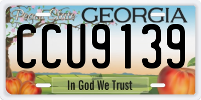 GA license plate CCU9139
