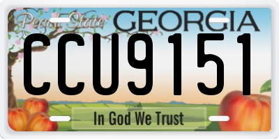 GA license plate CCU9151