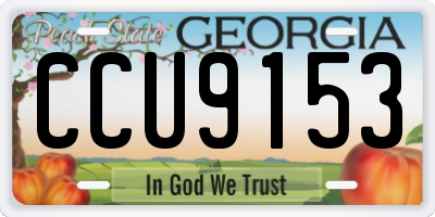 GA license plate CCU9153