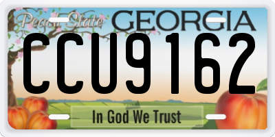 GA license plate CCU9162
