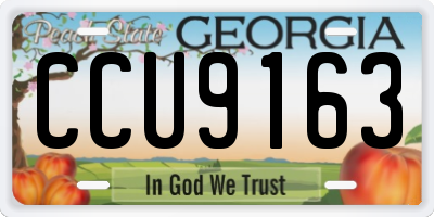 GA license plate CCU9163