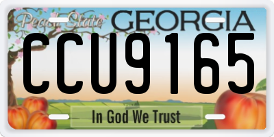 GA license plate CCU9165