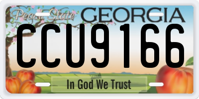 GA license plate CCU9166