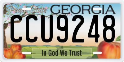 GA license plate CCU9248