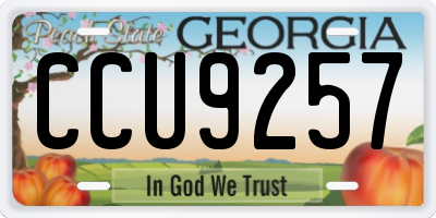 GA license plate CCU9257