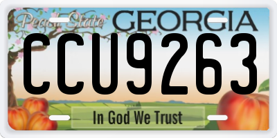 GA license plate CCU9263