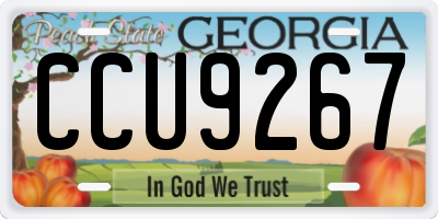 GA license plate CCU9267