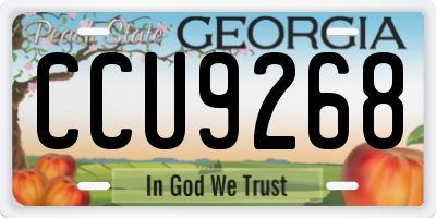 GA license plate CCU9268