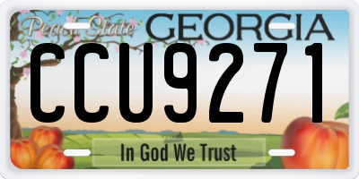 GA license plate CCU9271