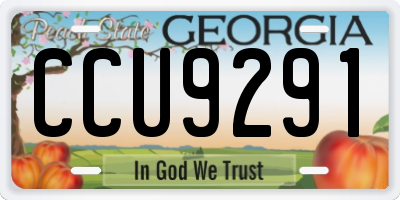 GA license plate CCU9291
