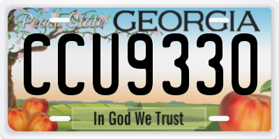 GA license plate CCU9330