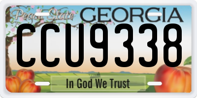 GA license plate CCU9338