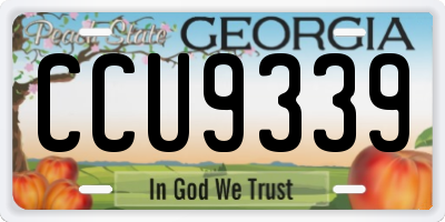 GA license plate CCU9339