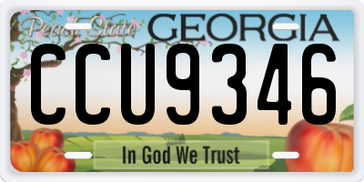 GA license plate CCU9346