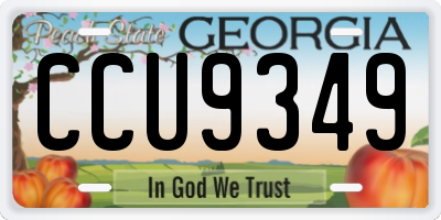 GA license plate CCU9349