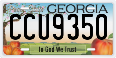GA license plate CCU9350