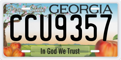GA license plate CCU9357