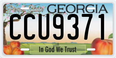 GA license plate CCU9371