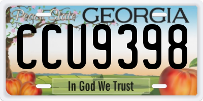 GA license plate CCU9398