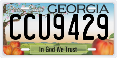 GA license plate CCU9429