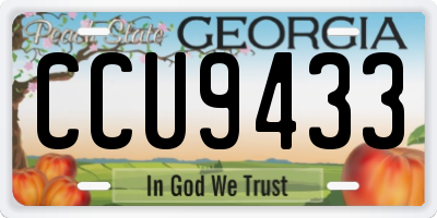 GA license plate CCU9433