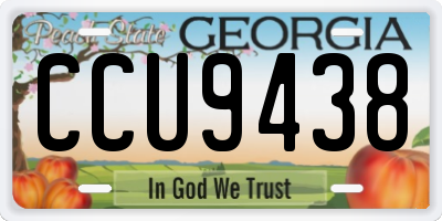 GA license plate CCU9438