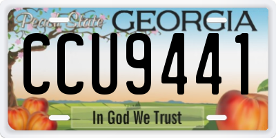 GA license plate CCU9441