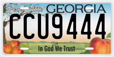 GA license plate CCU9444