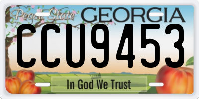 GA license plate CCU9453