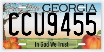 GA license plate CCU9455