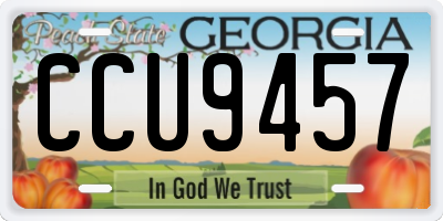 GA license plate CCU9457