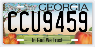 GA license plate CCU9459